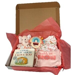 Elephant Baby Girl Gift,  Perfect For Baby Showers & To Welcome Mom & Baby Home